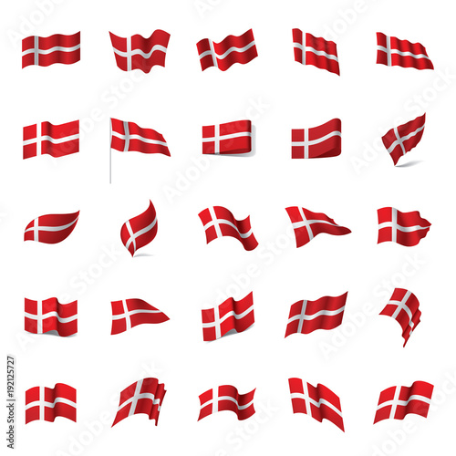 Denmark flag, vector illustration