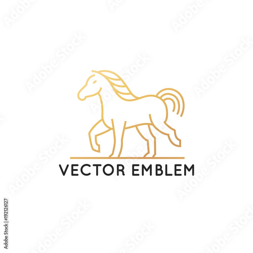 Vector horse logo template