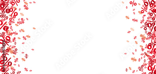 Banner mit roten Prozentzeichen