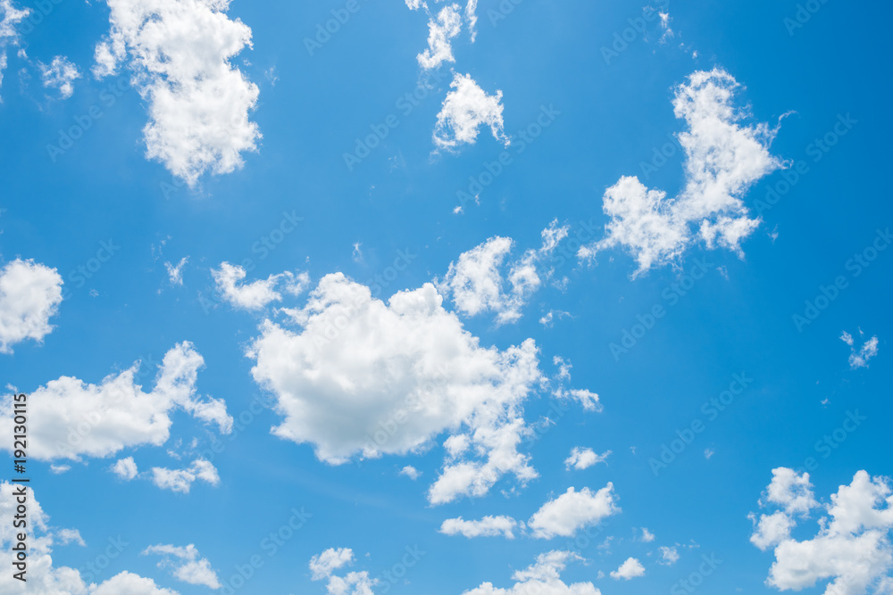 Fototapeta Beautiful cirrus clouds against the blue sky
