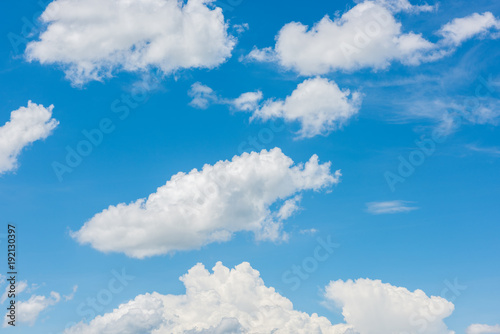 Beautiful cirrus clouds against the blue sky