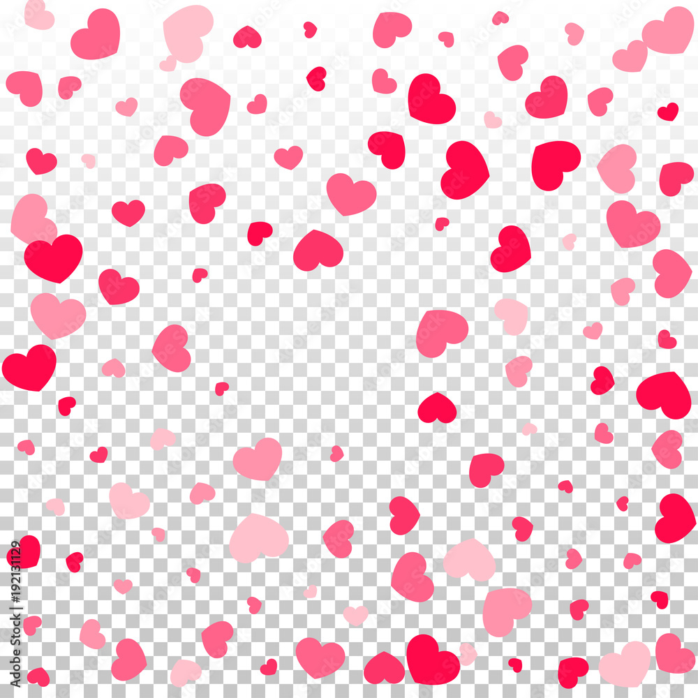 Heart confetti background.