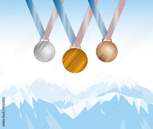 médaille d'or, argent et bronze 