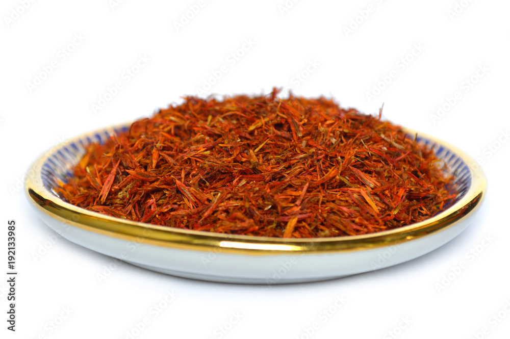 Dried safflower flower, Carthamus sp., from Northern of Thailand Dried safflower flower, Carthamus sp., from Northern of Thailand