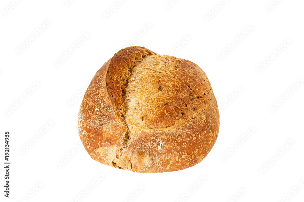 Appetizing crunchy crust bread isolated on white background Appetizing crunchy crust bread isolated on white background