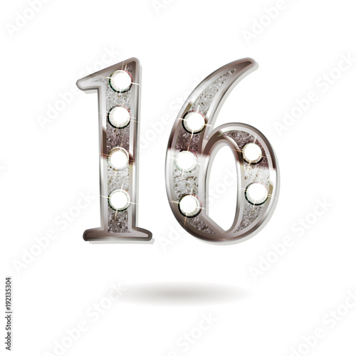 16 years anniversary celebration design