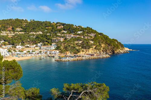 Small resort village Llafranc (Costa Brava, Spain) in wintertime