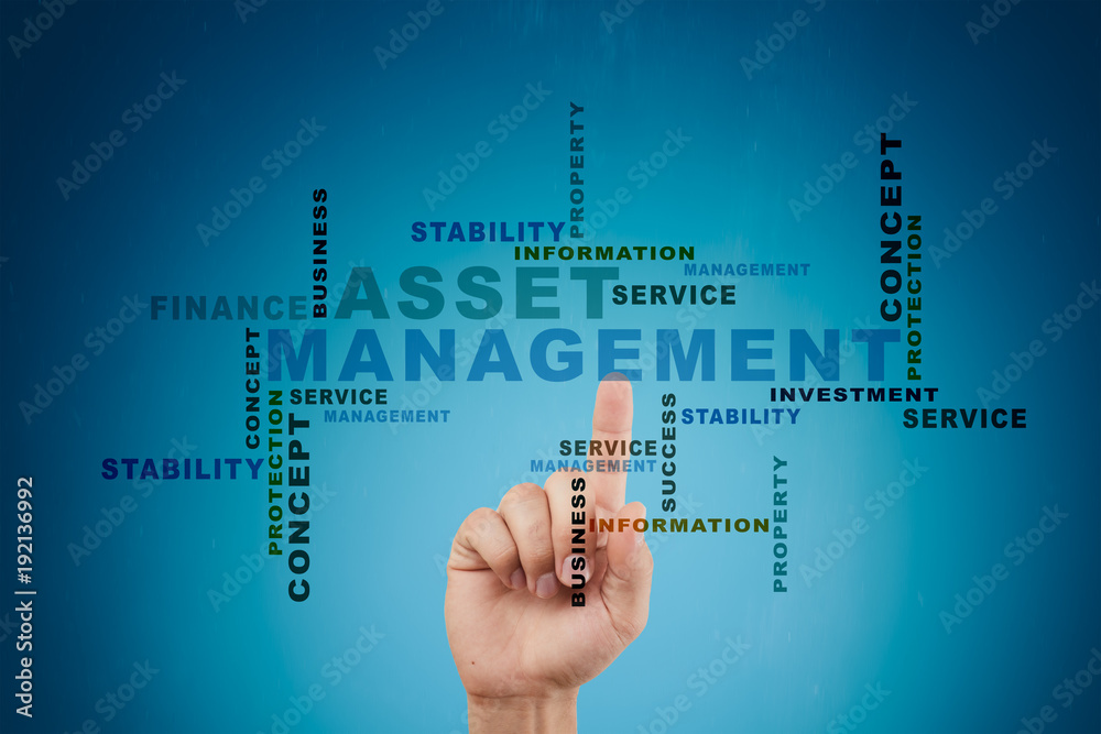 Asset management on the virtual screen. Business concept. Words cloud. Asset management on the virtual screen. Business concept. Words cloud.