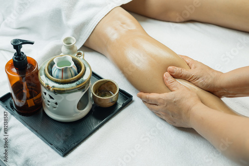 Photography Aromatherapy massage series: leg massage