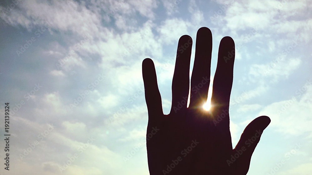 anello di sole mano cielo silhouette anello di sole mano cielo silhouette