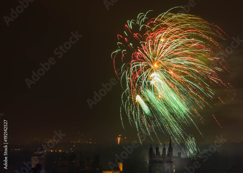 New Year's Day Fireworks in Cardiff, United Kingdom