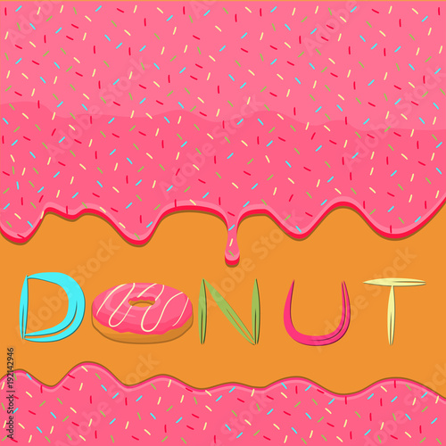 syrup pouring food from pink donut