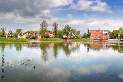 Poplavok Pond in Kaliningrad. Russia.