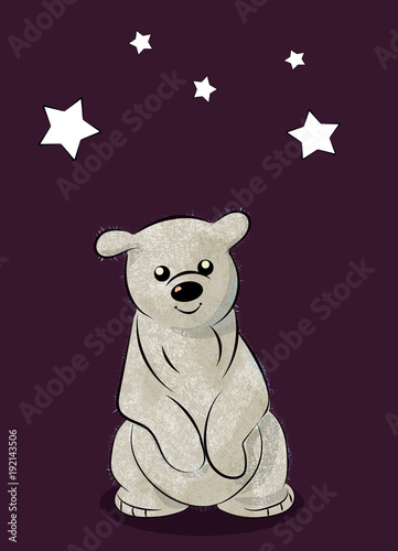 white aby polar bear illustration