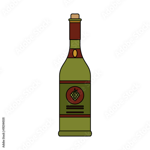 Wine bottle isolated icon vector illustration graphic design