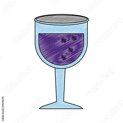 Wine cup glass icon vector illustration graphic design