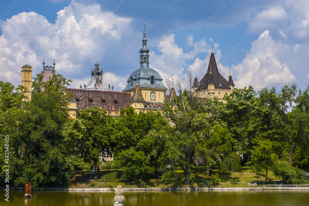The City Park (Városliget) and Vajdahunyad Castle, Budapest, Hungary