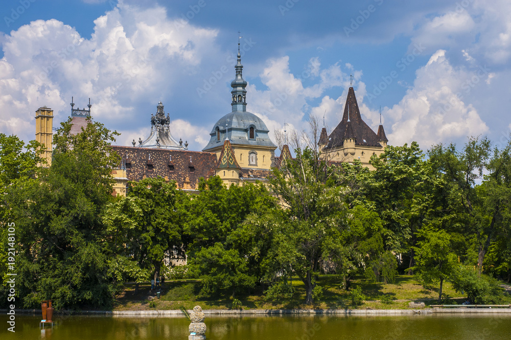 The City Park (Városliget) and Vajdahunyad Castle, Budapest, Hungary The City Park (Városliget) and Vajdahunyad Castle, Budapest, Hungary