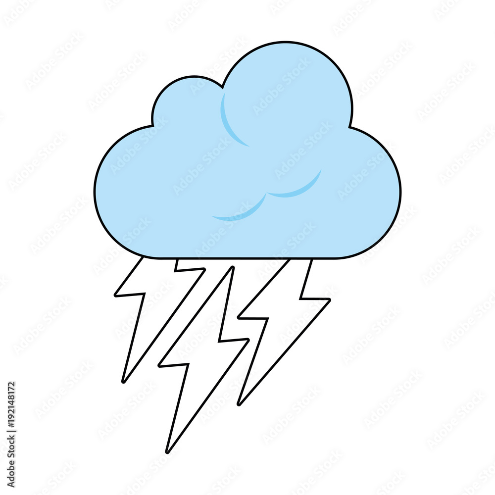 Cloud with thunderbolts icon vector illustration graphic design Cloud with thunderbolts icon vector illustration graphic design