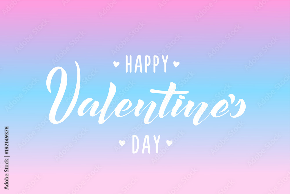 custom made wallpaper toronto digitalHappy Valentines Day typography poster with handwritten calligraphy text - vector illustration