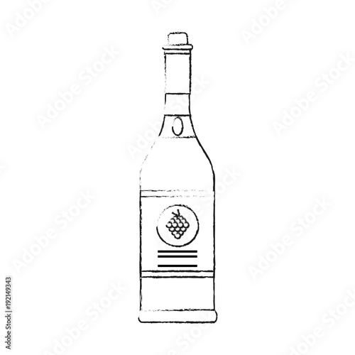 Wine bottle isolated icon vector illustration graphic design
