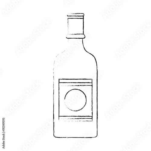 Wine bottle isolated icon vector illustration graphic design