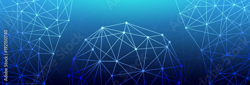 Technological virtual background. Digital networking concept. 3D Rendering