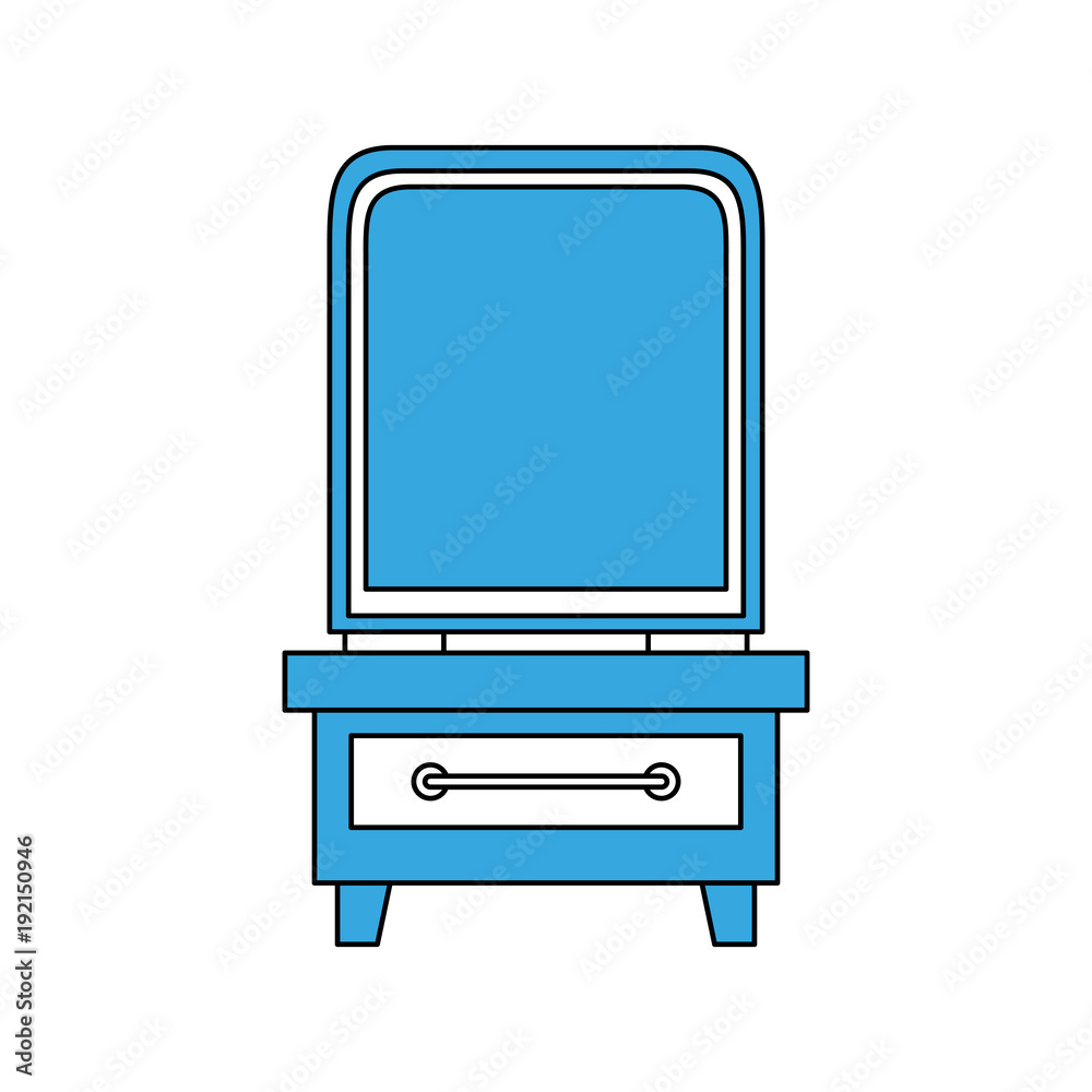 Mirror and drawer icon vector illustration graphic design Mirror and drawer icon vector illustration graphic design