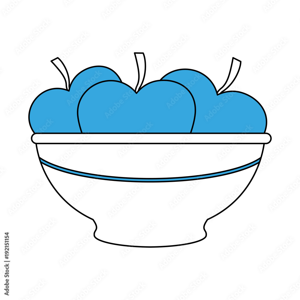 Apples on bowl icon vector illustration graphic design Apples on bowl icon vector illustration graphic design