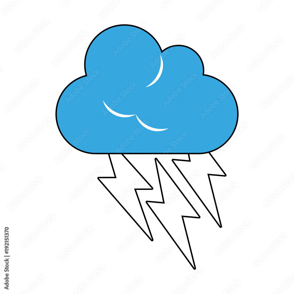 Cloud with thunderbolts icon vector illustration graphic design Cloud with thunderbolts icon vector illustration graphic design