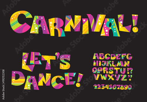Abstract geometric ABC in bright summer color.