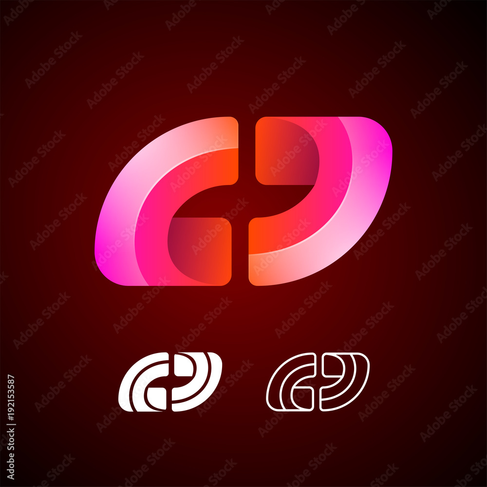 O letter logo template. Vector abstract material design, flat, line art style. Origami 3d paper twisted shape O letter logo template. Vector abstract material design, flat, line art style. Origami 3d paper twisted shape