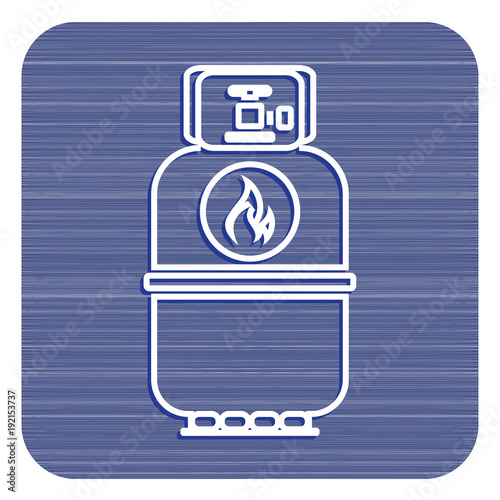 Camping gas bottle icon. Flat icon isolated