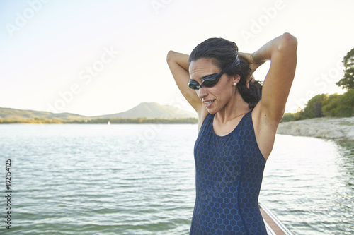 Female Triathlete in a Trisuit photo