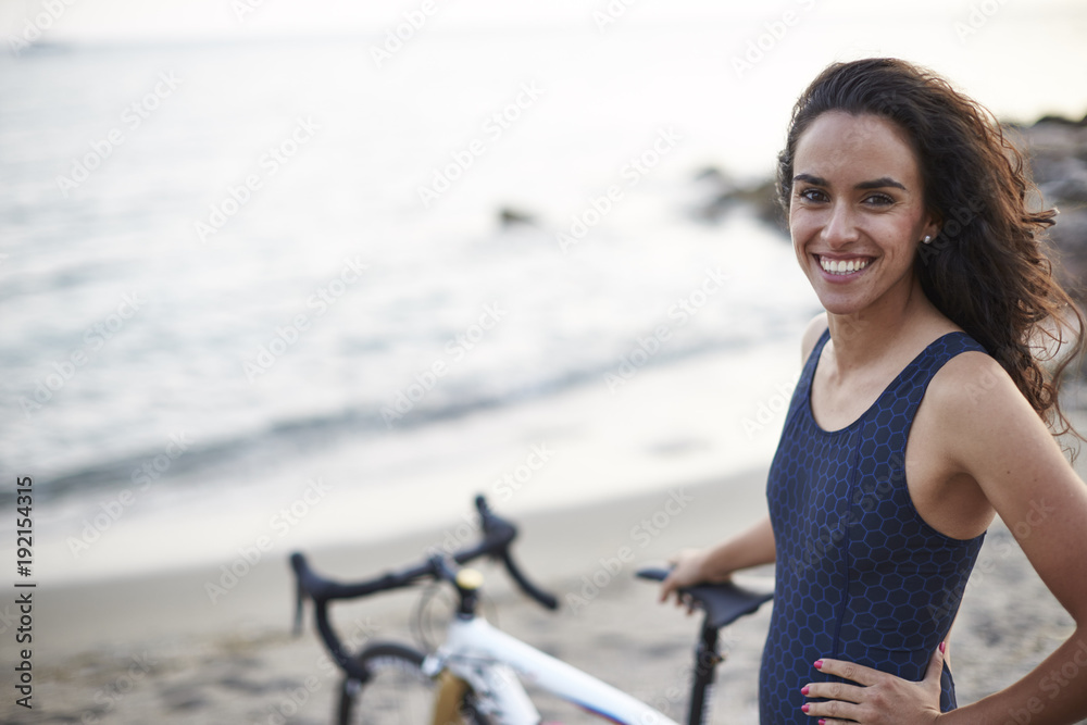 Fototapeta premium Female Triathlete in a Trisuit