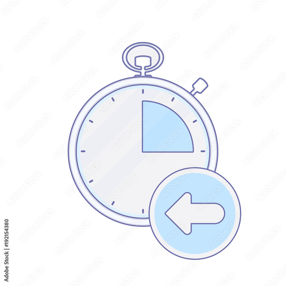 Fototapeta premium Alarm arrow clock hour minute time timer icon