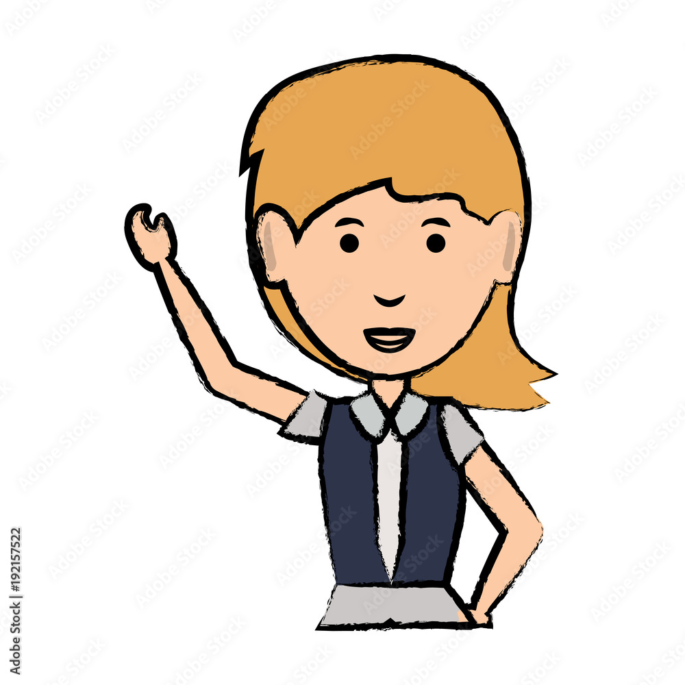 Cartoon businesswoman icon