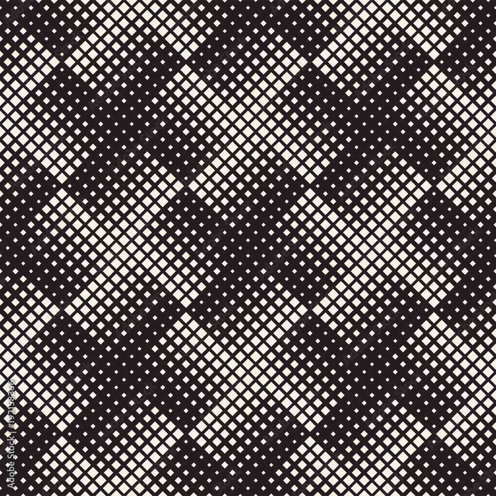 Stylish halftone texture. Endless abstract background with random size shapes. Vector seamless mosaic pattern. Stylish halftone texture. Endless abstract background with random size shapes. Vector seamless mosaic pattern.