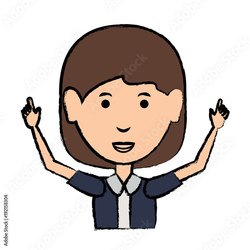 Cartoon businesswoman icon