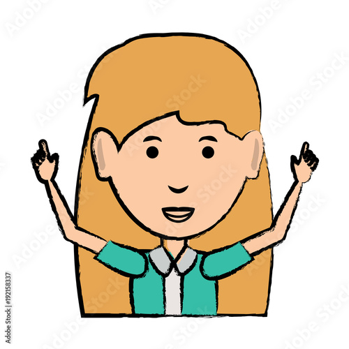 Cartoon businesswoman icon