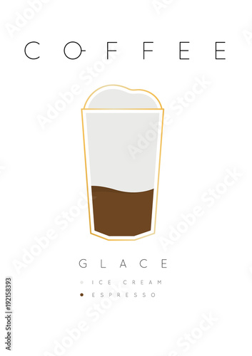 Poster coffee glace white