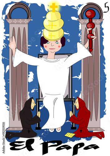 Carta del tarot que representa a el papa.
