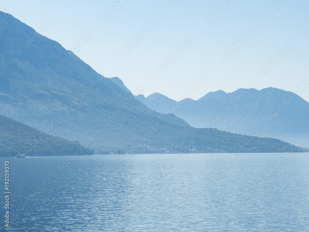 Beautiful landscape of Makarska riviera with high mountains