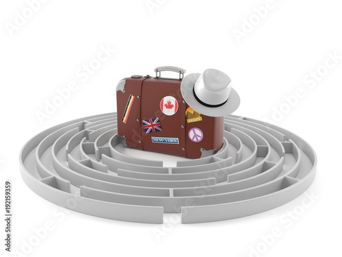 Obraz na płótnie Luggage in maze