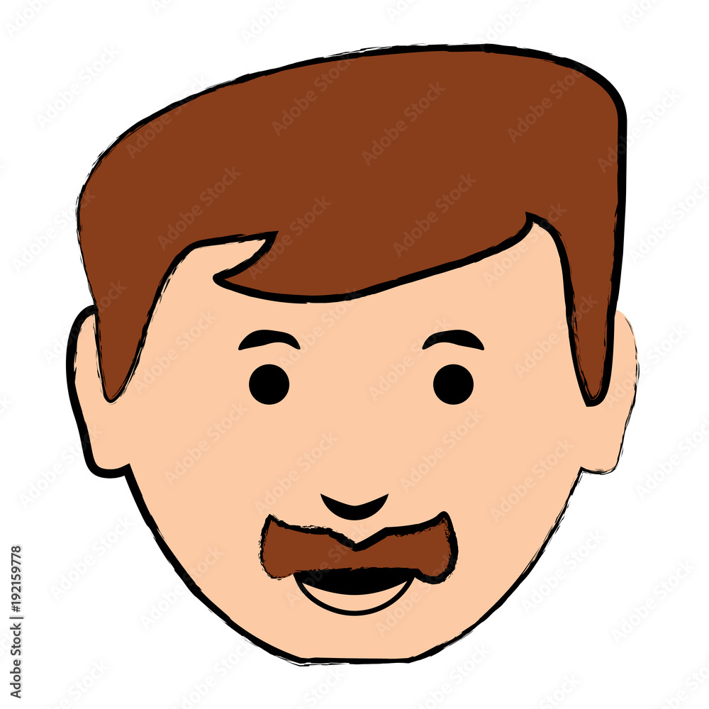 Cartoon man face icon Cartoon man face icon