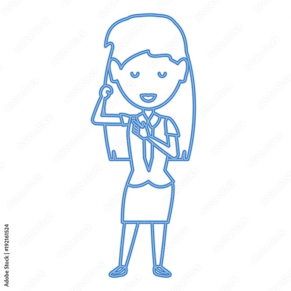 Cartoon businesswoman icon