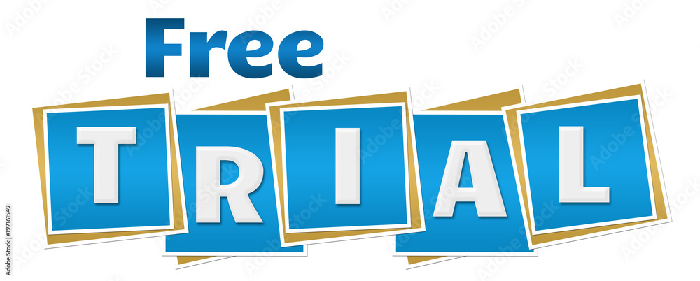 Free Trial Blue Blocks Text Free Trial Blue Blocks Text