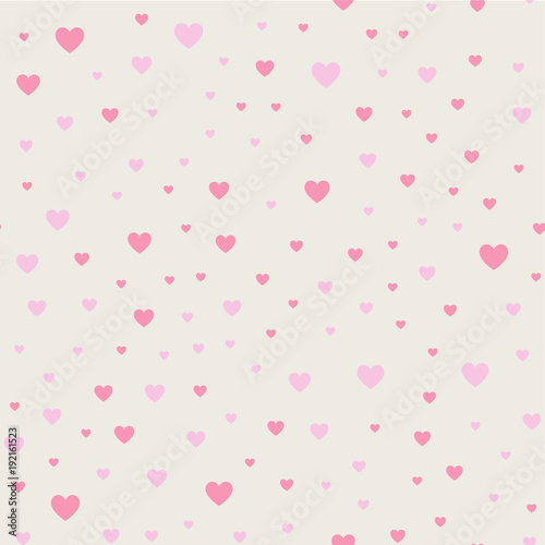Seamless pattern background. Abstract and Modern concept. Geometric creative design stylish theme. Illustration vector. Pink and red color. Heart shape for Valentines day and wedding events