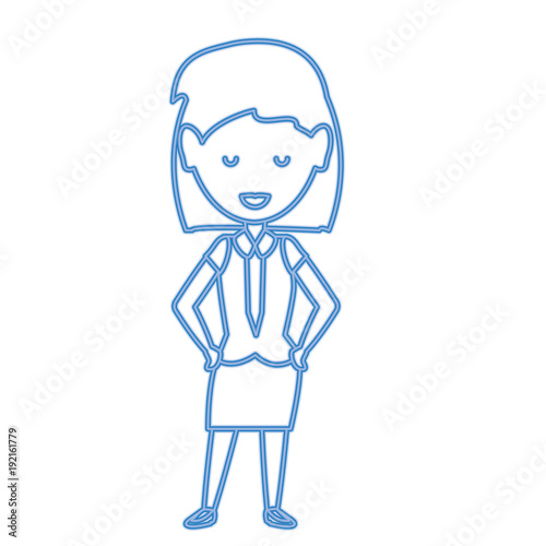 Cartoon businesswoman icon