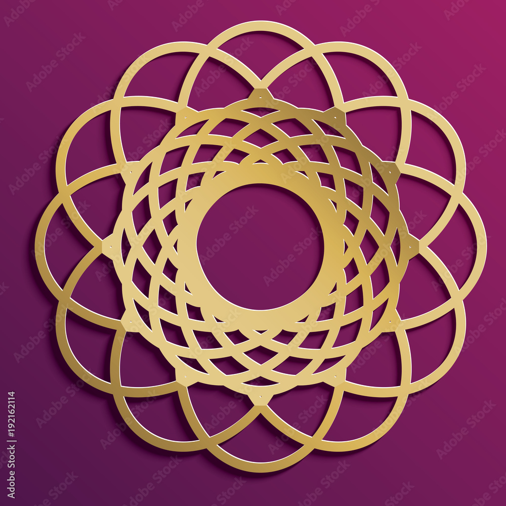 Gold on dark mandala